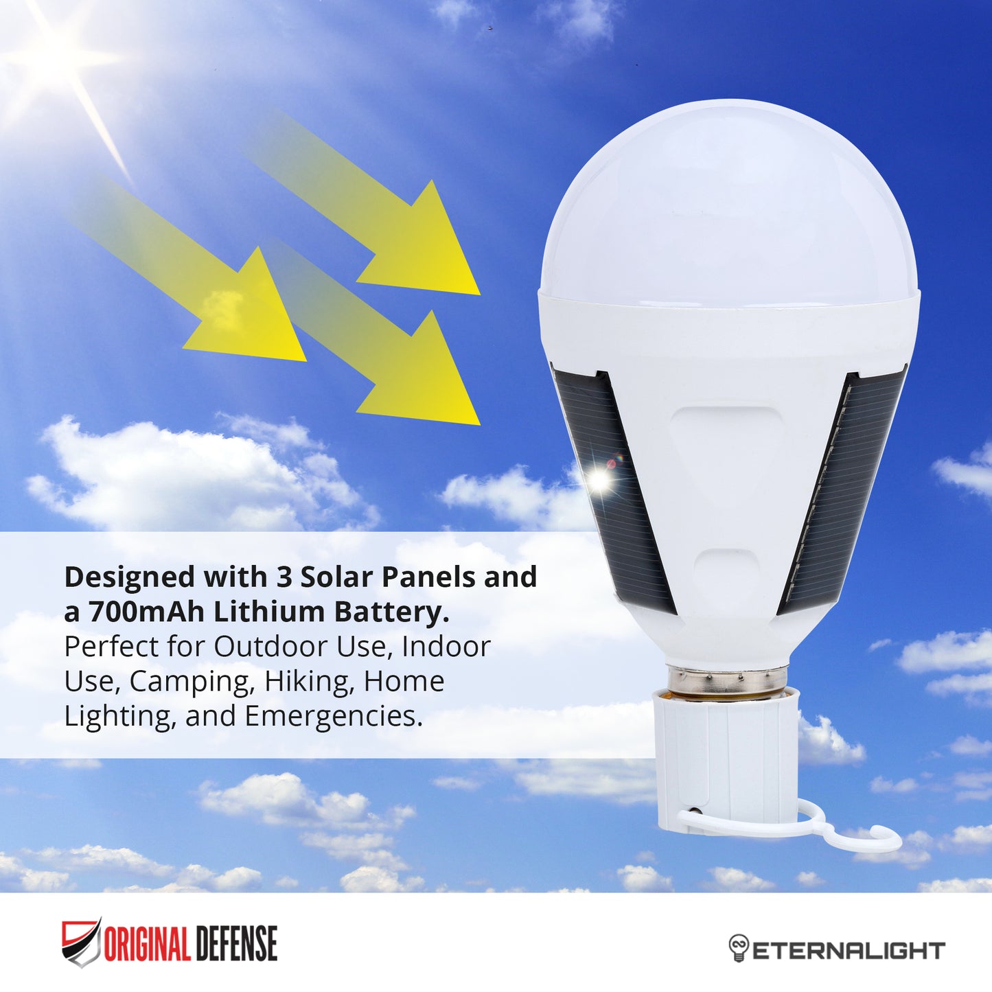 Emergency Battery & Solar Light Bulb