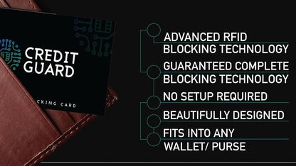RFID Blocking Credit Guard - Stop Credit Card Fraud