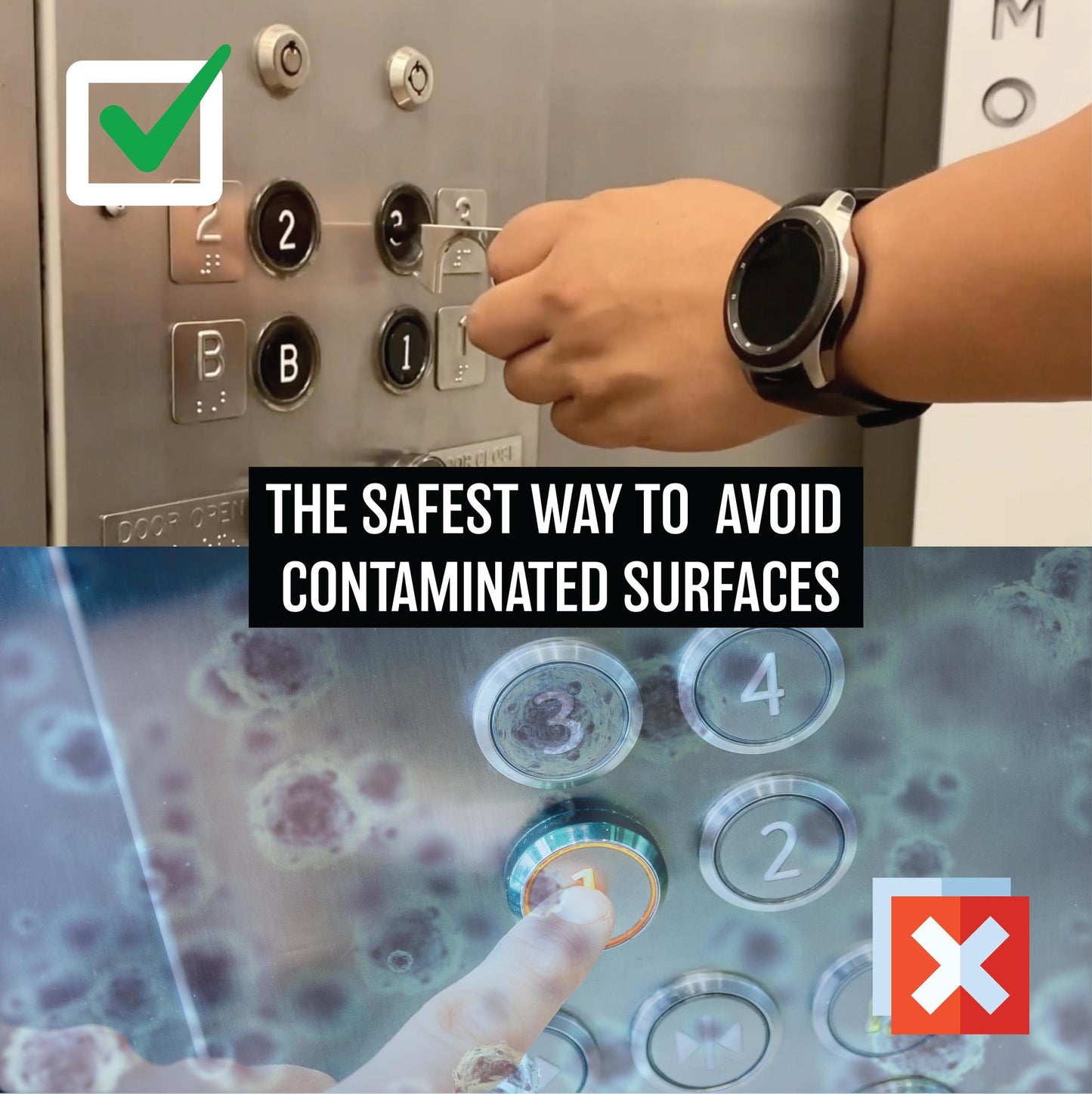 Avoid Contaminated Surfaces With KeyPush