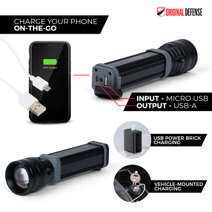 Power Bank + Powerful Flashlight SolBeam
